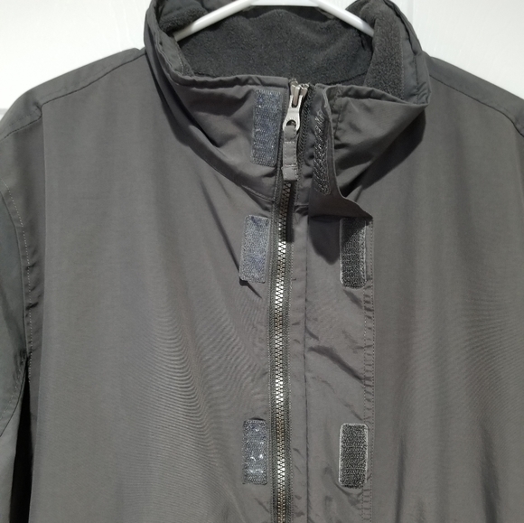 Men's The Outfitters by Lands' End Charcoal Gray Fleece Lined Jacket Coat Large - Picture 5 of 15